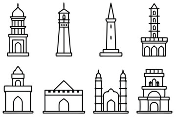 Fototapeta premium Tower Icons