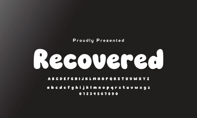 Playful style font design, childish alphabet letters and numbers vector illu thick funny font for headlines, funny text shirts, childish hood logo, quotes, and birthday headlines. 