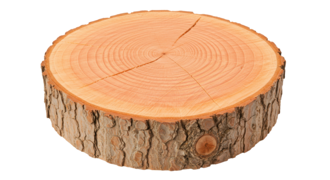 Isolated Wood Log