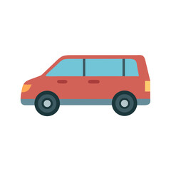 Minivan Side View Icon Design