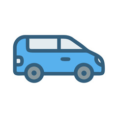 Obraz premium Minivan Side View Icon Design