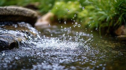 Fototapeta premium Energetic ripple effect water splash wallpapers