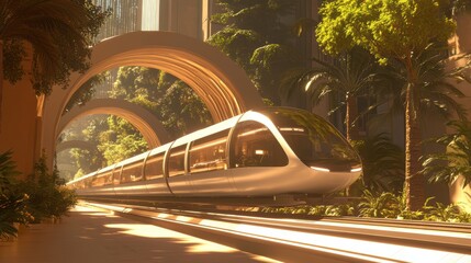 A worldwide transportation system with hyperloops and flying cars.