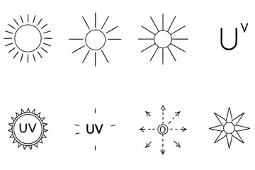 Sunlight UV Ray Types Graphic Pack