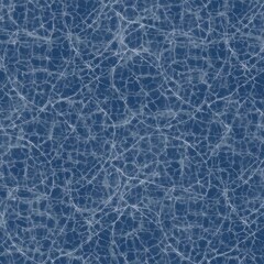 A cracked or web-like or water texture. Marble water texture seamless pattern in blue color.