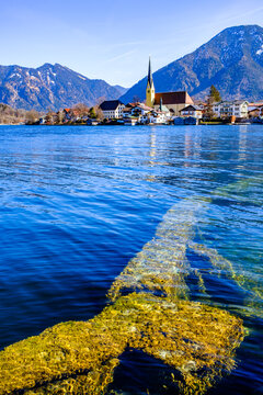 old town of Rottach-Egern at the Tegernsee lake