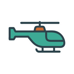 Helicopter Side Icon Design
