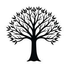 Fototapeta premium Clean Tree Minimalist Branches Vector