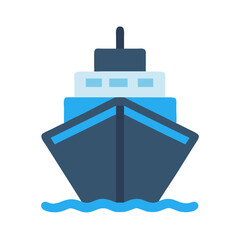 Ship Front View Icon Design