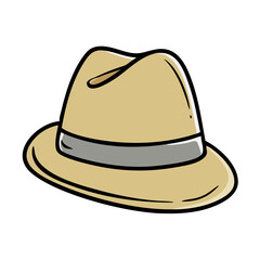 trilby icon, trilby vector illustration-simple illustration of trilby, perfect for trilby logos and icons