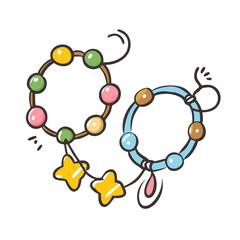 charm bracelets icon, charm bracelets vector illustration-simple illustration of charm bracelets, perfect for charm bracelets logos and icons