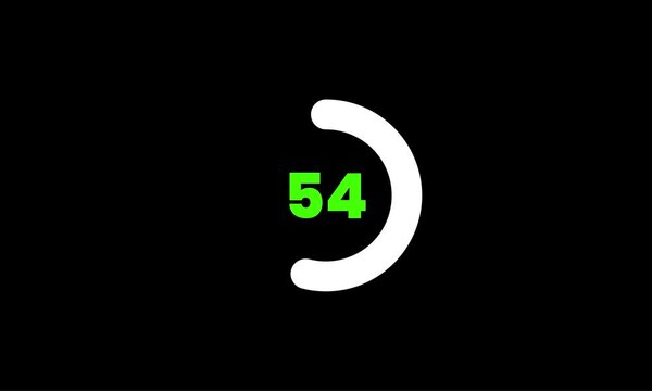 Abstract Progress Bar line loading animation on black background 4k video animation