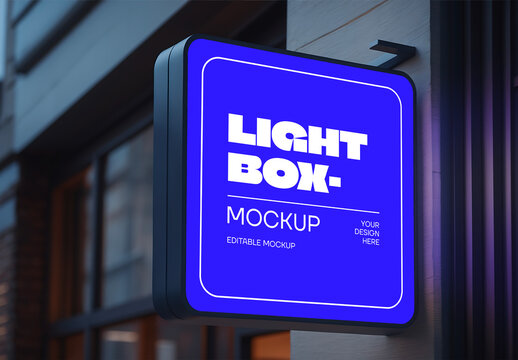Signboard Mockup on Wall