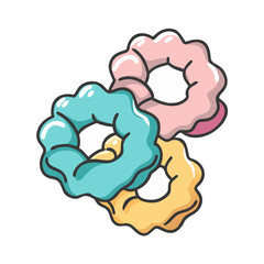 hair scrunchies icon, hair scrunchies vector illustration-simple illustration of hair scrunchies, perfect for hair scrunchies logos and icons