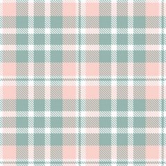 Classic white Seamless Tartan with Pastel cool grey accents Textile Design