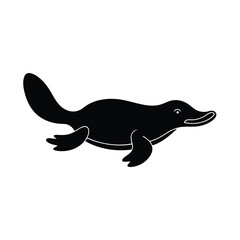 Minimalist Platypus Tail Vector Art