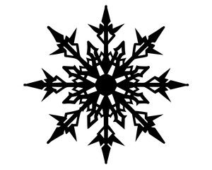 Christmas Snowflake Silhouette Vector Design, Snowflake SVG, Winter Icon