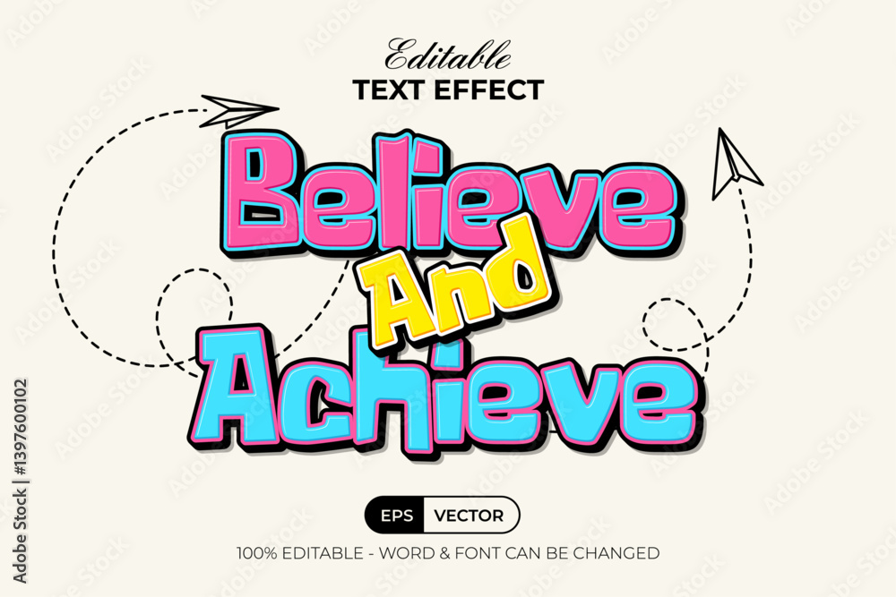 Fototapete quote text effect fun style. editable text effect.
