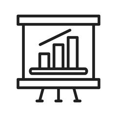 Presentation icon vector image. Suitable for mobile apps, web apps and print media.