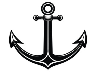 Nautical anchor icon, a heavy metal symbol of marine security