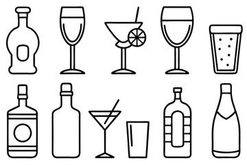 Vermouth Clipart Set for Packaging