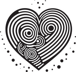 Obraz premium The Aesthetics of Affection How Heart Shape Line Drawings Enhance Our Understanding of Love