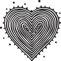 Obraz premium The Soul of Minimalism Exploring the Aesthetic of Heart Shape Line Drawings