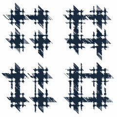 Seamless pattern design created in various geometric shapes and vintage style