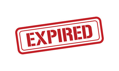 EXPIRED red stamp text vector, rubber stamp