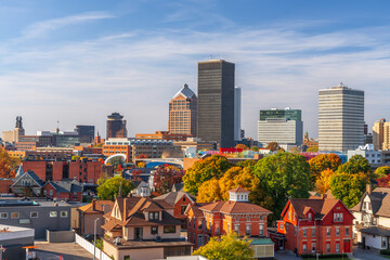 Rochester, New York, USA Downtown City Skyline