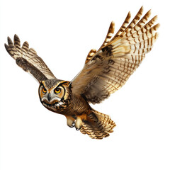 Fototapeta premium eagle owl isolated on white