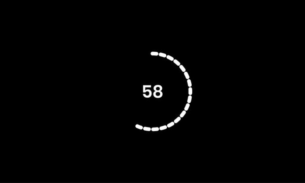 loading circle Progress Bar animation in retro style 4k video on black background