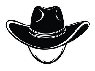 Isolated brown leather cowboy hat, a western fashion accessory