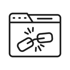 Broken Link icon vector image. Suitable for mobile apps, web apps and print media.