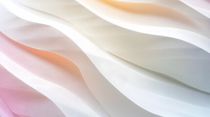 Elegant pastel fabric drapes in soft waves creating a luxurious textured background.