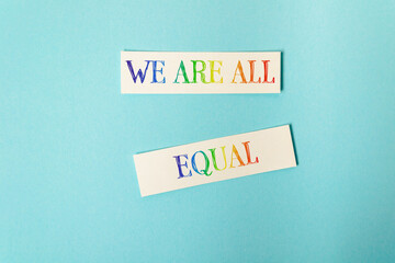 Two stickers with rainbow colors