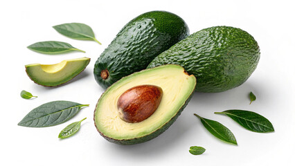 avocado images with white background
