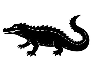 Crocodile Silhouette Vector Design, Crocodile SVG, Crocodile Icon