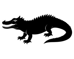 Crocodile Silhouette Vector Design, Crocodile SVG, Crocodile Icon