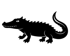 Crocodile Silhouette Vector Design, Crocodile SVG, Crocodile Icon