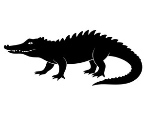Crocodile Silhouette Vector Design, Crocodile SVG, Crocodile Icon