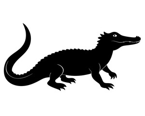 Crocodile Silhouette Vector Design, Crocodile SVG, Crocodile Icon