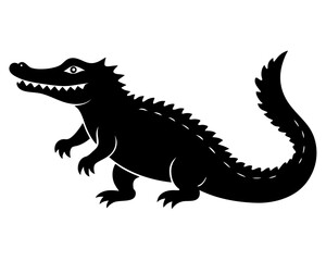 Crocodile Silhouette Vector Design, Crocodile SVG, Crocodile Icon