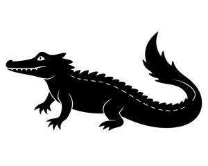 Crocodile Silhouette Vector Design, Crocodile SVG, Crocodile Icon
