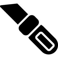 Utility Knife Glyph Icon