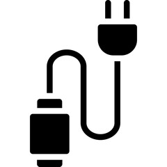 Data Cable Glyph Icon