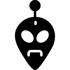 Fototapeta premium Alien Glyph Icon