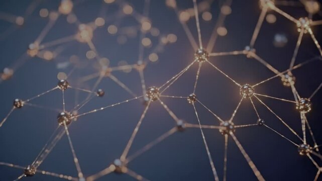 Concept of organizational structure, abstract network design, digital style, in dark tones  Stock Video