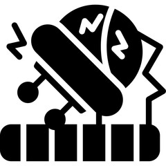 UFO Crash Glyph Icon