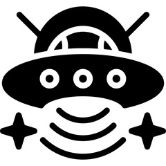 UFO Scanning Glyph Icon